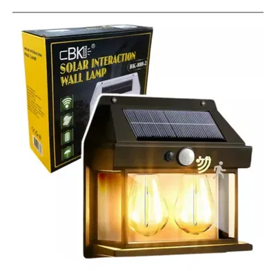 Farol luz led con carga solar. Doble foco