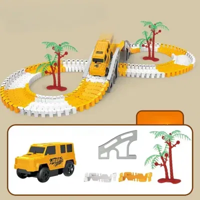 Pista de autos de 280 piezas con viaductos