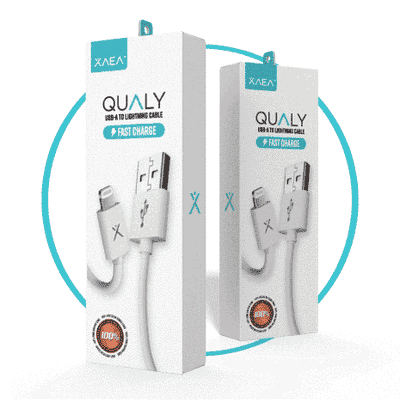 CABLE USB QUALY 4.4 AMP XAEA LIGHTNING 1 MTS