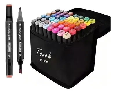 Set de 48 marcadores doble punta