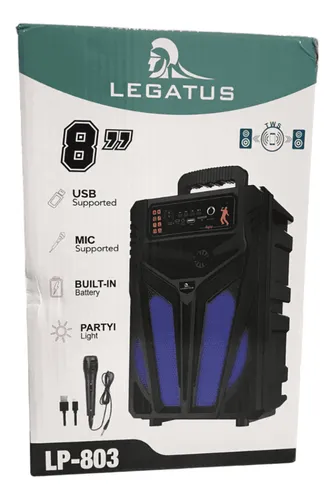 Parlante Bluetooth Legatus (8 pulgadas) con micrófono incluido 