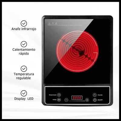 Anafe vitrocerámico de inducción. 1500w. Orix
