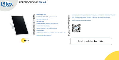 Repetidor Wifi solar Litex