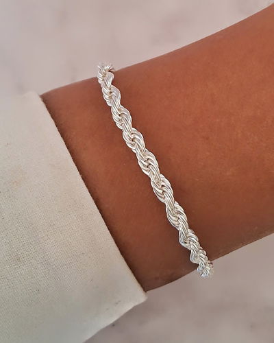 Pulsera Tourbillon 8mm 20cm Ac. Blanco 