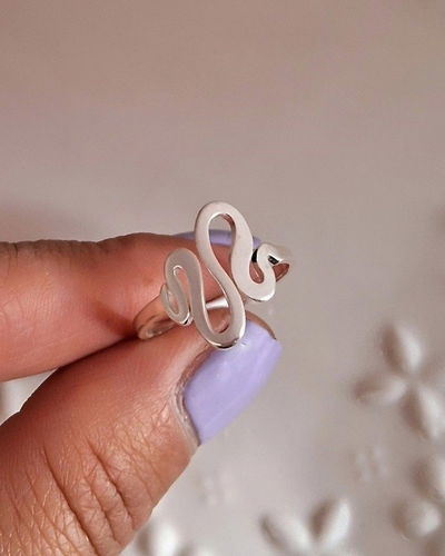 Anillo Curly Ac. Blanco 