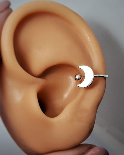 Earcuff Luna Ac. Blanco