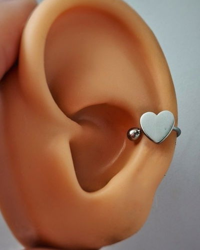 Earcuff Corazón Ac. Quirúrgico
