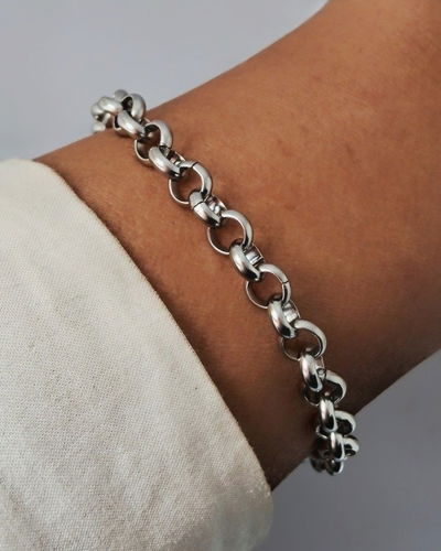 Pulsera Rolo 6mm 20cm  Ac. Quirúrgico 