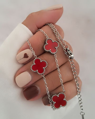 Collar Clovers Rojo 40-5cm Ac. Quirúrgico 