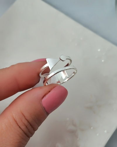 Anillo Arrow Ac. Blanco 