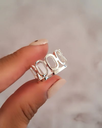Anillo Max Oval Ac. Blanco 