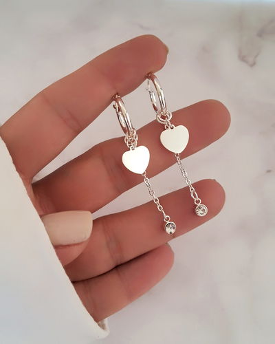 Argollas Kena Heart Ac. Blanco 