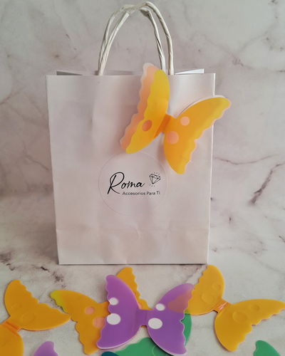 Pack x6 Moños 3D Mariposas