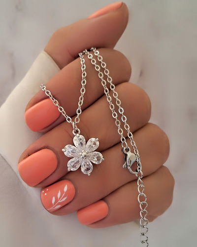 Collar Flower Cristal 45-5cm Ac. Quirúrgico