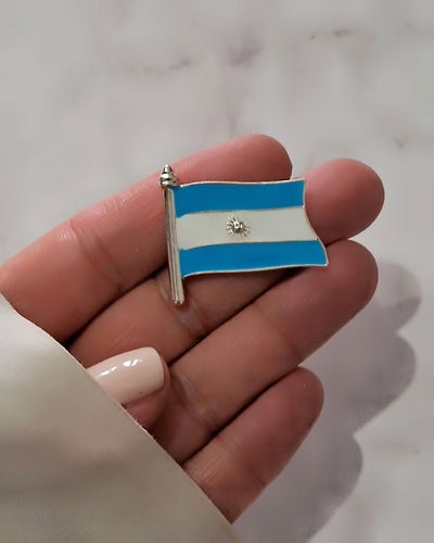 Escarapela Bandera Plateado 