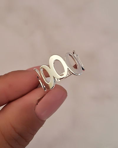 Anillo Oval Ac. Blanco 