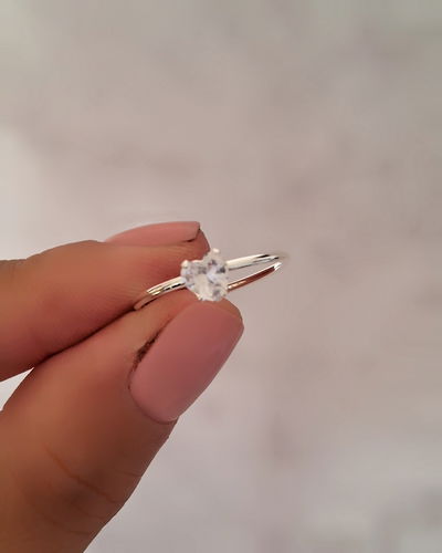 Anillo Amorette Cubik Ac. Blanco 