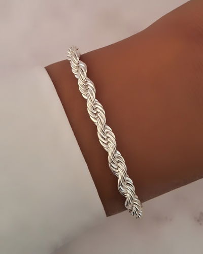 Pulsera Tourbillon 10mm 20cm Ac. Blanco 