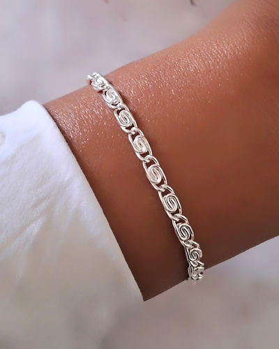 Pulsera Caracol 18cm Ac. Blanco 