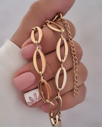 Collar Oval 45-5cm Ac. Dorado 