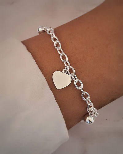 Pulsera Bella 18cm Ac. Blanco 
