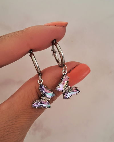 Argollas Flyve Tornasol Violeta Ac. Quirúrgico