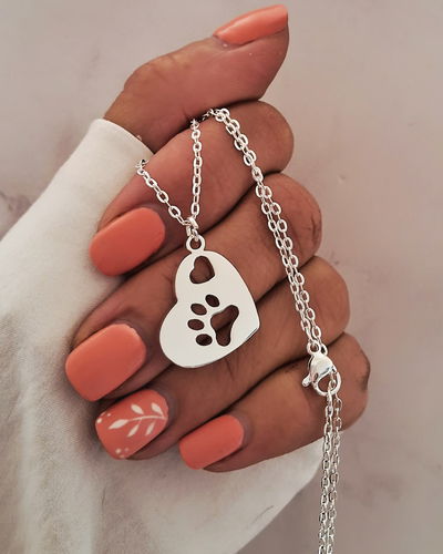 Collar Huellita Love 45cm Ac. Blanco 