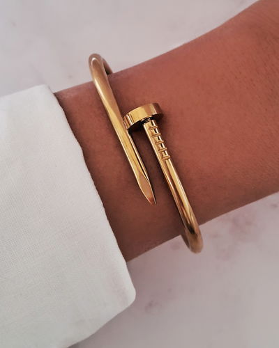 Pulsera Esclava Nail Ac. Dorado 