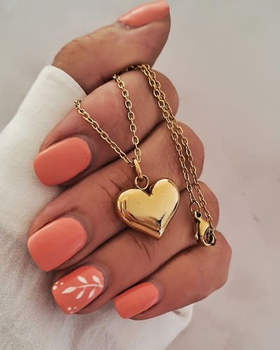 Collar Tiffany Corazón 45cm Ac. Dorado 