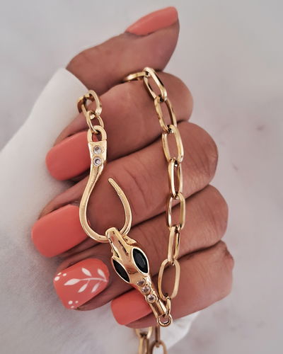 Collar Snake Chain 55cm Ac. Dorado 