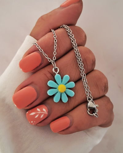 Collar Daisy Turquesa 45cm Ac. Quirúrgico