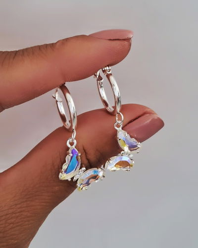 Argollas Mari Tornasol Ac. Blanco 