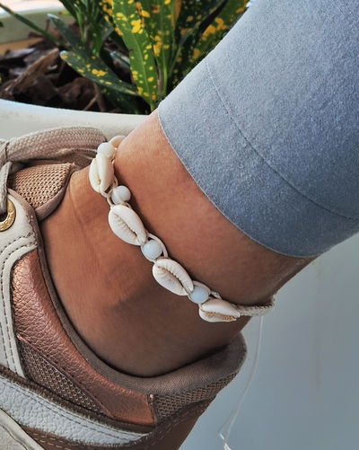 Tobillera Buzios Blanco 