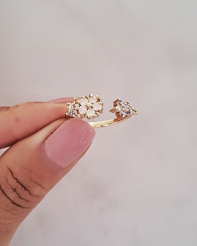 Anillo Flower Ac. Dorado 
