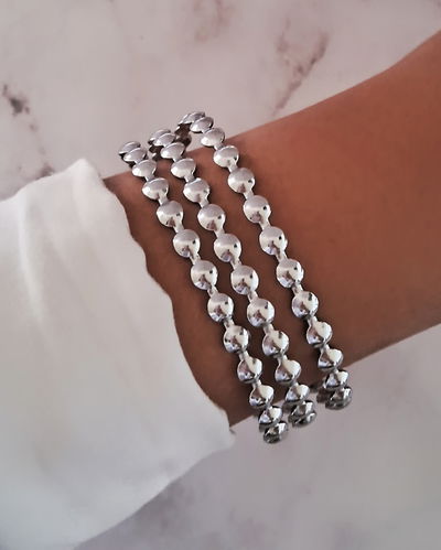 Pulsera Semi Esclava Circulos Ac. Quirúrgico 