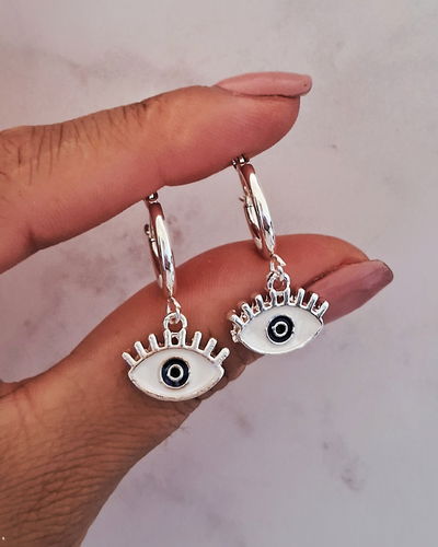 Argollas Turkish Blue Ac. Blanco