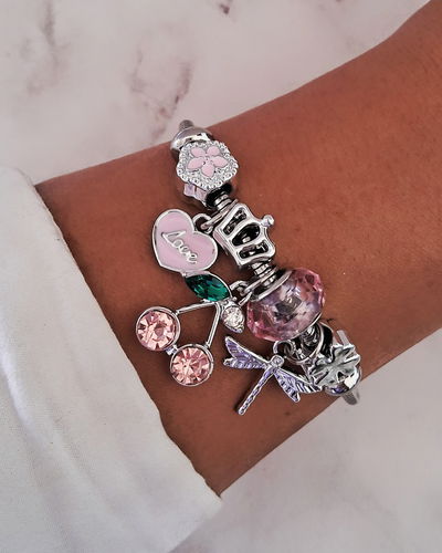 Pulsera Cherry Pink 18-4cm Ac. Quirúrgico 