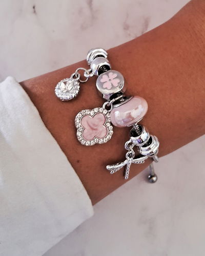 Pulsera Cleef Rosa Regulable Ac. Quirúrgico 