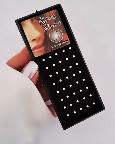 Piercing Strass Engarzado Nariz Caja x40 Unid. Ac. Quirúrgico