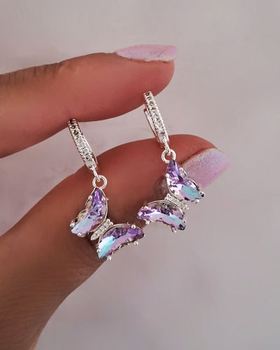 Argollas Monarca Violeta Ac. Blanco