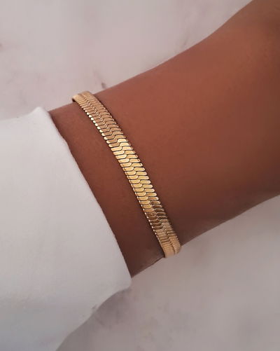 Pulsera Serpent 5mm 18cm Ac. Dorado