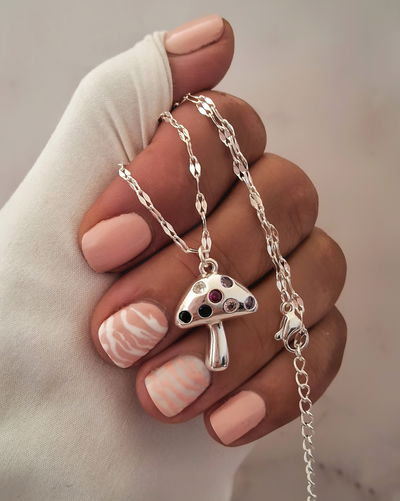 Collar Honguito Color 45-5cm Ac. Blanco 