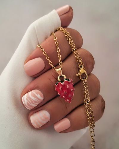 Collar Frutilla 45-5cm Ac. Dorado 