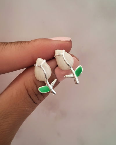 Aros Tulipan Blanco 20mm Ac. Blanco 