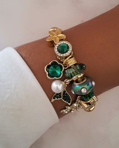 Pulsera Green Whale 18-3cm Ac. Dorado 