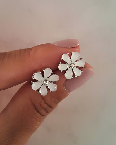 Aros Flor Cubik Blanco Ac. Quirúrgico 