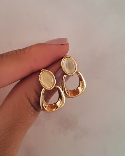 Aros Clair Oval Ac. Dorado 