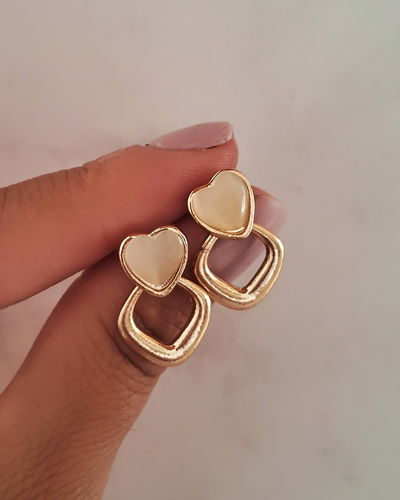 Aros Clair Corazón Ac. Dorado 