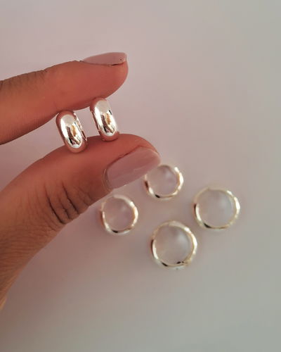 Argollas Cami (Elegir Medida) Ac. Blanco 