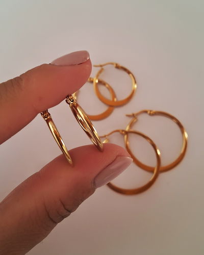 Argollas Planas (Elegir Medida) Ac. Dorado 